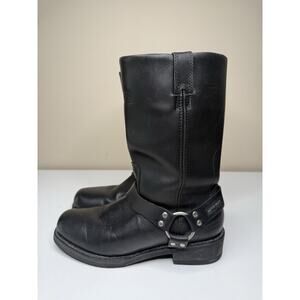 Bates Riding Collection Tahoe Moto Boots Mens 11 Black Leather Side Zip Harness